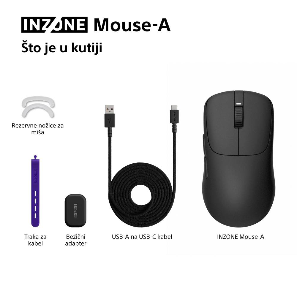 Miš SONY INZONE Mouse-A crni